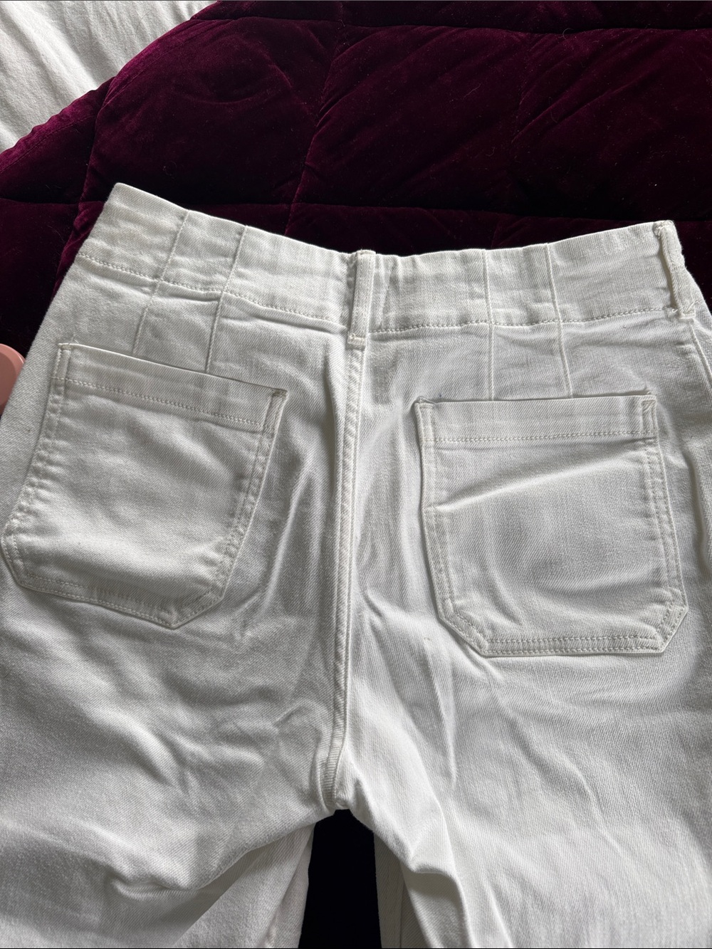 Collette White crop jeans by Maeve Size 29 High-Rise Wide leg - Picture 6 of 9